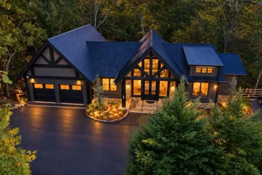 Front exterior of a new home in , Blue Ridge, GA, highlighting curb appeal (Image 26).