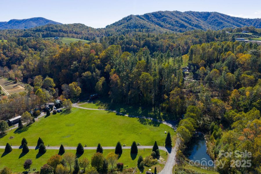 Shared community space with pond