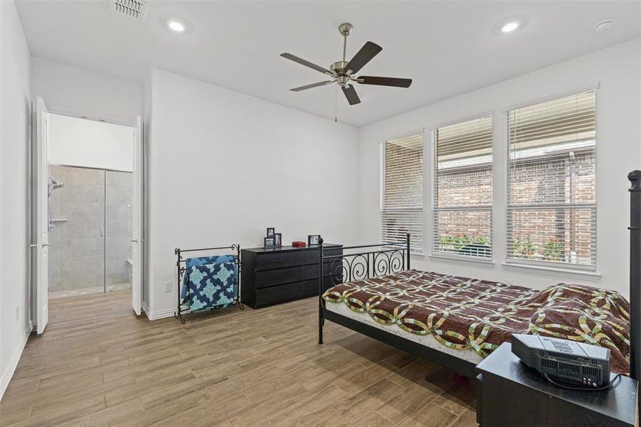 Spacious primary bedroom