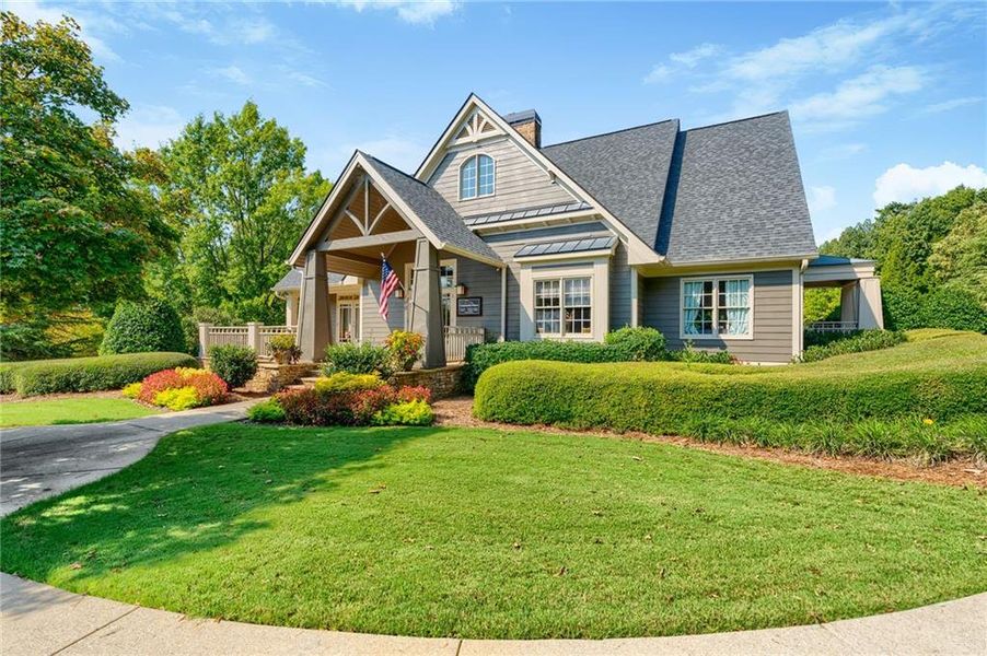 Front exterior of a new home in Crescent Pointe at Great Sky, Canton, GA, highlighting curb appeal (Image 27).