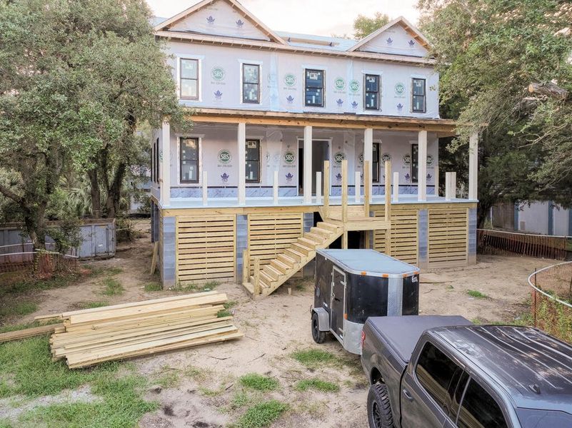 In-progress construction of a new home in , Isle Of Palms, SC (Image 5).