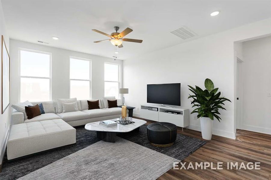 Furnished interior view inside a new home in Mercer Meadows, Royse City (Image 9). Furnished interior view inside a new home in Mercer Meadows, Royse City (Image 9).