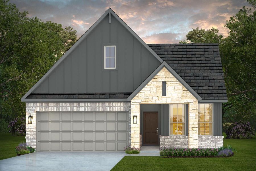 Representative exterior photo of a completed home built from the Crestone by Pulte Homes in Bison Ridge, San Antonio, TX (Image 6).