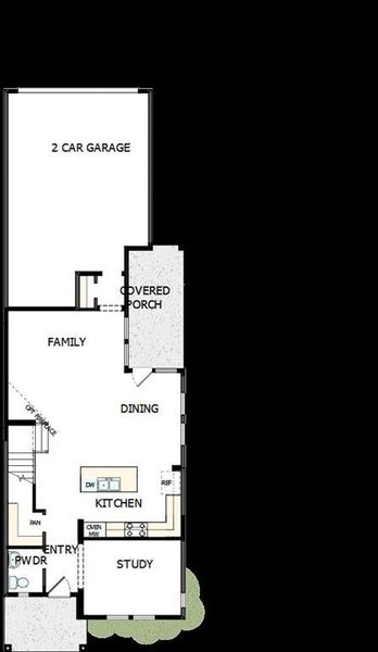 2D floor plan layout of this home in Talia – Cottage Series, Mesquite, TX (Image 2).