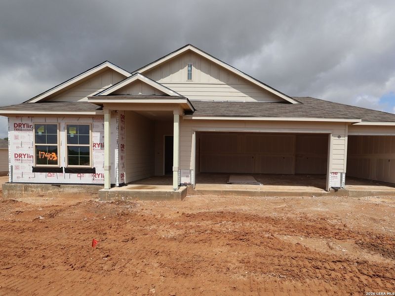 In-progress construction of a new home in Hickory Ridge, Elmendorf, TX (Image 30).