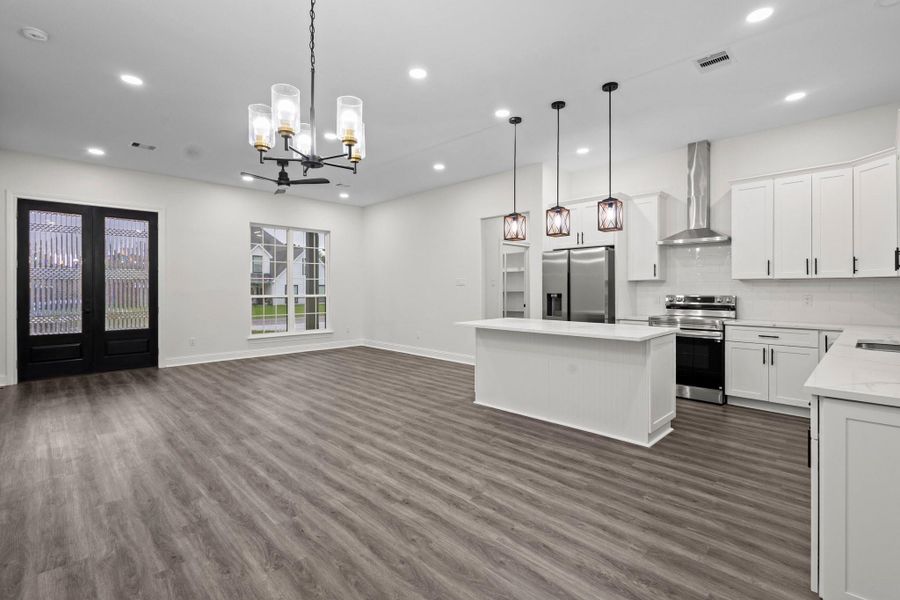 Furnished interior view inside a new home in , Orange (Image 6). Furnished interior view inside a new home in , Orange (Image 6).