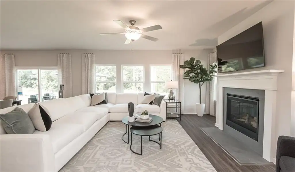 Furnished interior view inside a new home in Preserve at Mountain Creek, Pendergrass (Image 3). Furnished interior view inside a new home in Preserve at Mountain Creek, Pendergrass (Image 3).