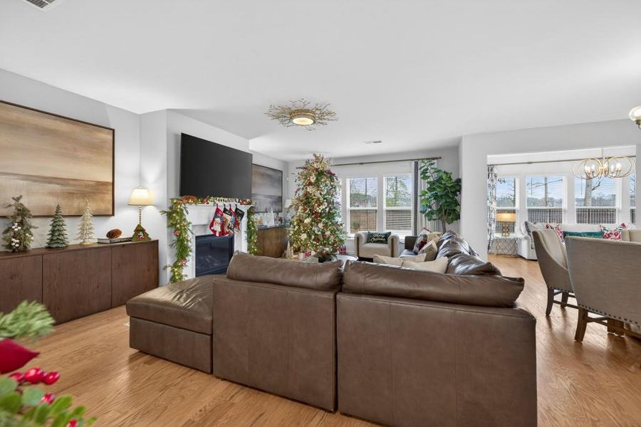Furnished interior view inside a new home in Reunion, Flowery Branch (Image 9). Furnished interior view inside a new home in Reunion, Flowery Branch (Image 9).
