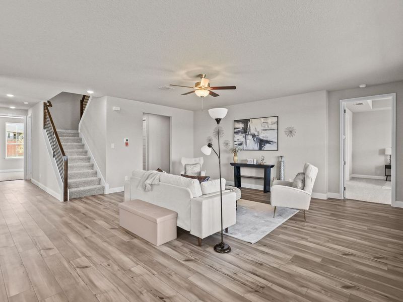 Representative furnished interior of a home built from the The Jennings G by Davidson Homes LLC in The Reserve at Potranco Oaks, Castroville (Image 16). Representative furnished interior of a home built from the The Jennings G by Davidson Homes LLC in The Reserve at Potranco Oaks, Castroville (Image 16).