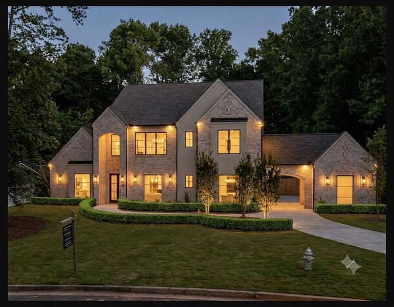 Front exterior of a new home in , Alpharetta, GA, highlighting curb appeal (Image 30). Front exterior of a new home in , Alpharetta, GA, highlighting curb appeal (Image 30).