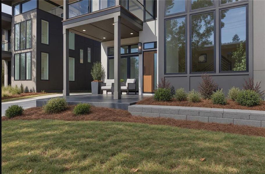Exterior details and patio area of a home in , Atlanta (Image 21).