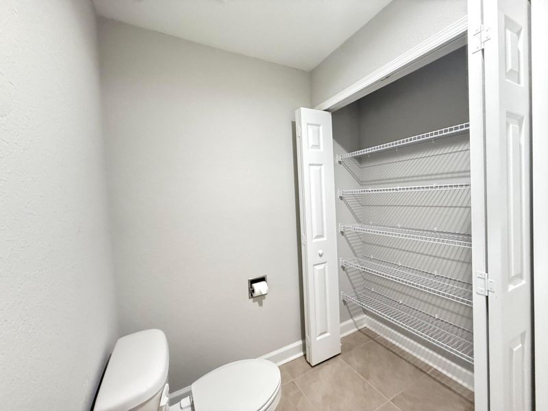 Guest Bathroom with Huge Closet Space