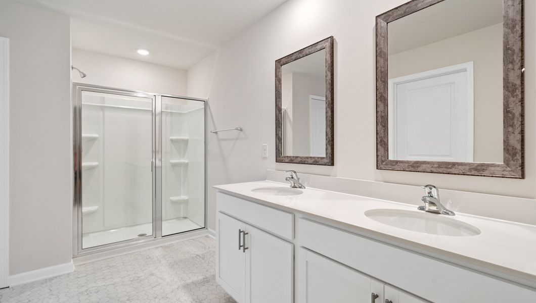 Representative furnished interior of a home built from the Elston by D.R. Horton in Varner Station, Woodruff (Image 12).