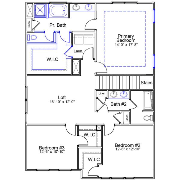 2D floor plan layout of this home in Ellington, Elgin, SC (Image 3).