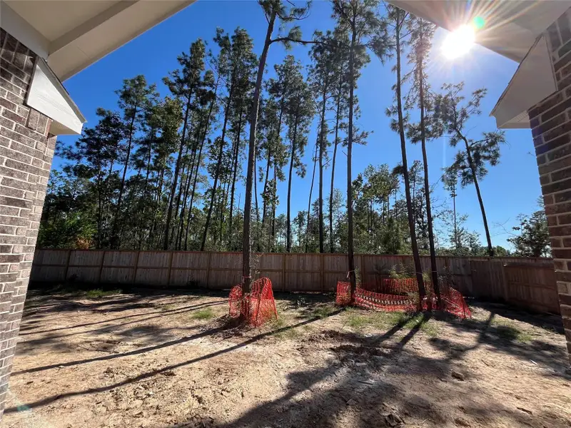 Exterior details and patio area of a home in Evergreen, Conroe (Image 1). Exterior details and patio area of a home in Evergreen, Conroe (Image 1).