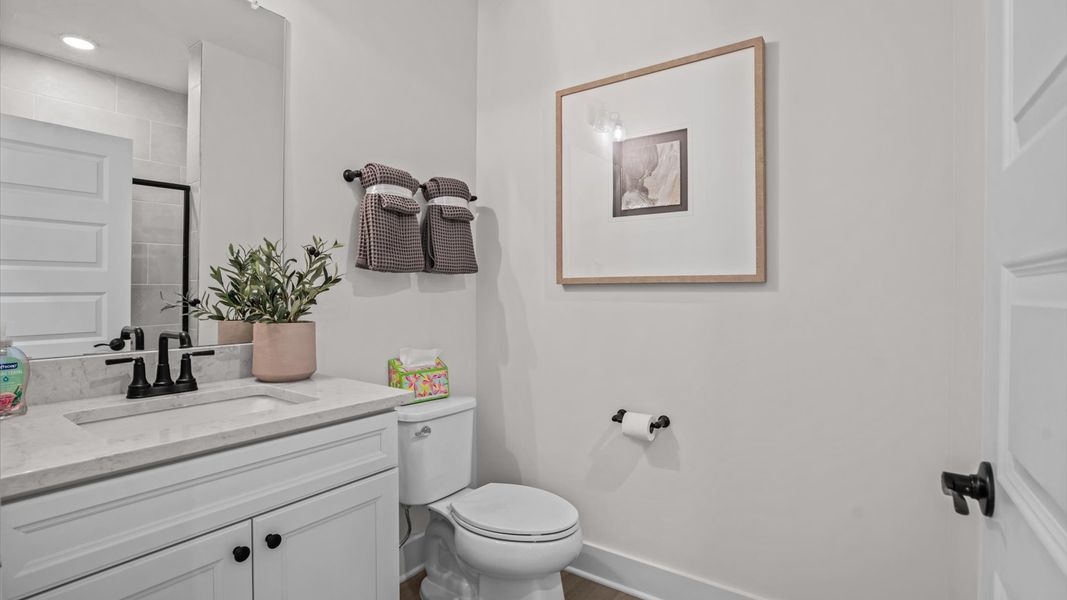 Representative furnished interior of a home built from the Harlow by DRB Homes in Bayberry, Raleigh (Image 14).