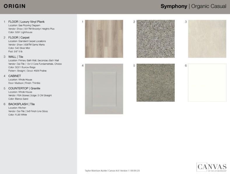 183 Bayou Mint Boulevard design selections! This home is currently under construction and selections are subject to change.