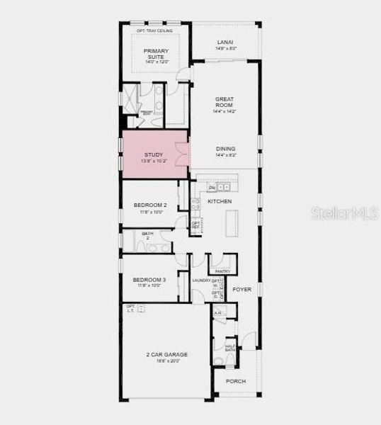 2D floor plan layout of this home in Skye Ranch Community Group Page, Sarasota, FL (Image 3).