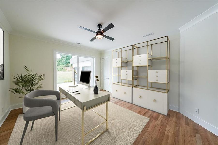 Furnished interior view inside a new home in , Buford (Image 11).