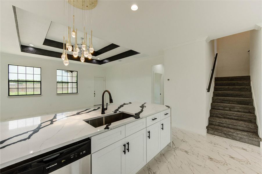 Furnished interior view inside a new home in , Cleveland (Image 11).