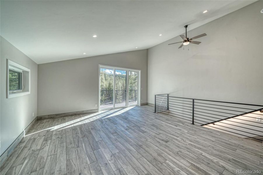 Great room with deck access