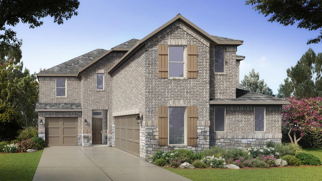 Representative exterior photo of a completed home built from the YORKTOWN J by D.R. Horton in Morningstar, Aledo, TX (Image 4). Representative exterior photo of a completed home built from the YORKTOWN J by D.R. Horton in Morningstar, Aledo, TX (Image 4).