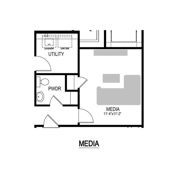 2D floor plan layout of this home in Prairie Winds, Hutto, TX (Image 4).
