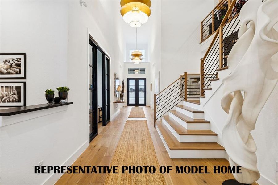 Stunning entries can be found in all of our new floor plans in Prosper Ridge! REPRESENTATIVE PHOTO OF MODEL HOME Stunning entries can be found in all of our new floor plans in Prosper Ridge! REPRESENTATIVE PHOTO OF MODEL HOME