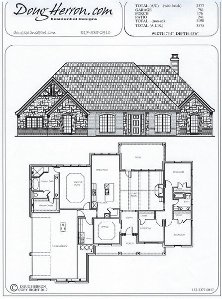2D floor plan layout for the 132-2377-0817 by Abba River Homes in Stanford Estates, Springtown, TX (Image 1). 2D floor plan layout for the 132-2377-0817 by Abba River Homes in Stanford Estates, Springtown, TX (Image 1).