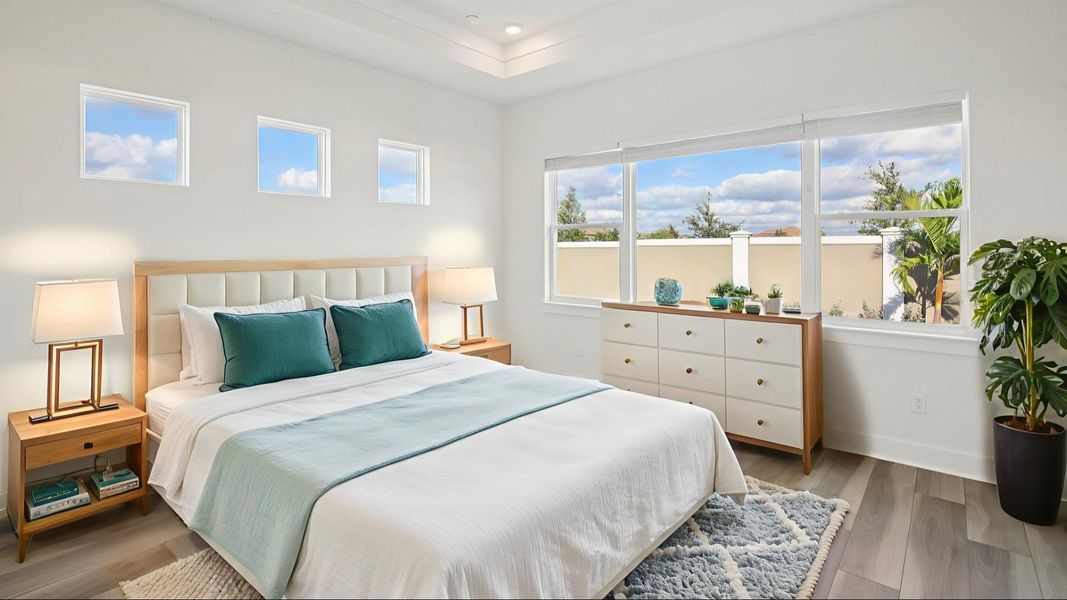 The Virtually Staged Primary Bedroom