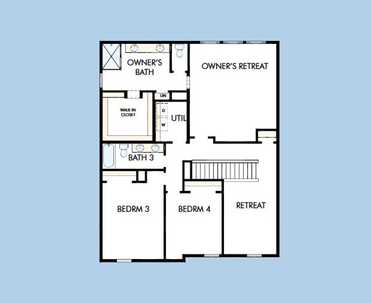 2D floor plan layout for the The Verdot by David Weekley Homes in Artesa at Soleo, San Tan Valley, AZ (Image 3).
