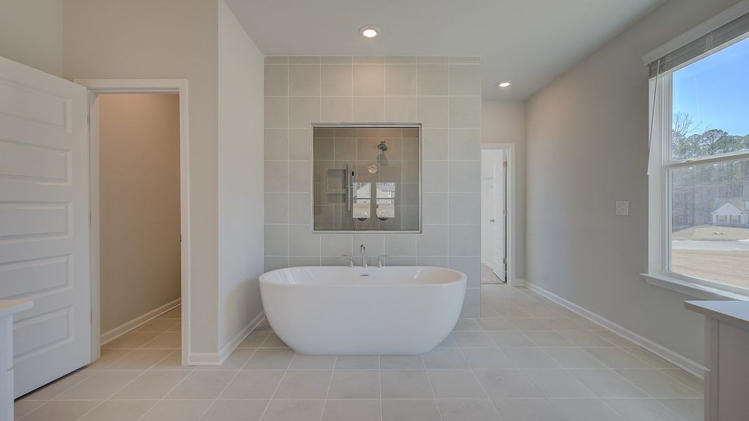 Furnished interior view inside a new home in Riverbend Overlook, Fayetteville (Image 18). Furnished interior view inside a new home in Riverbend Overlook, Fayetteville (Image 18).