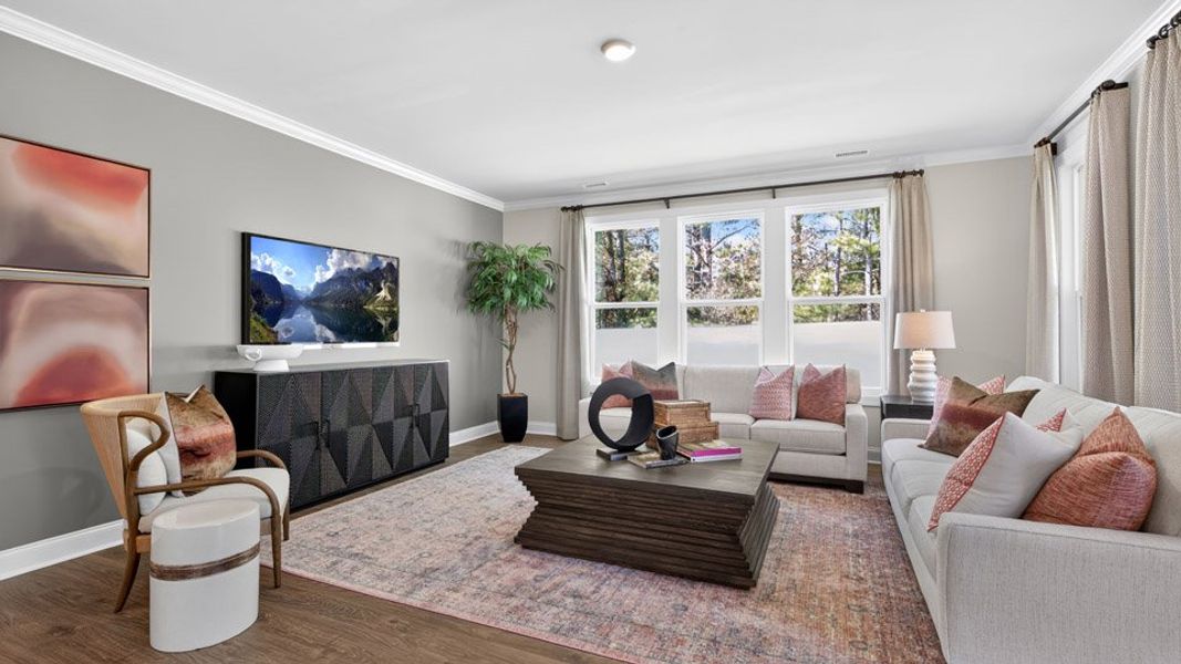 Representative furnished interior of a home built from the Hartwell by D.R. Horton in The Manors at Martin Farms, Aberdeen (Image 5).