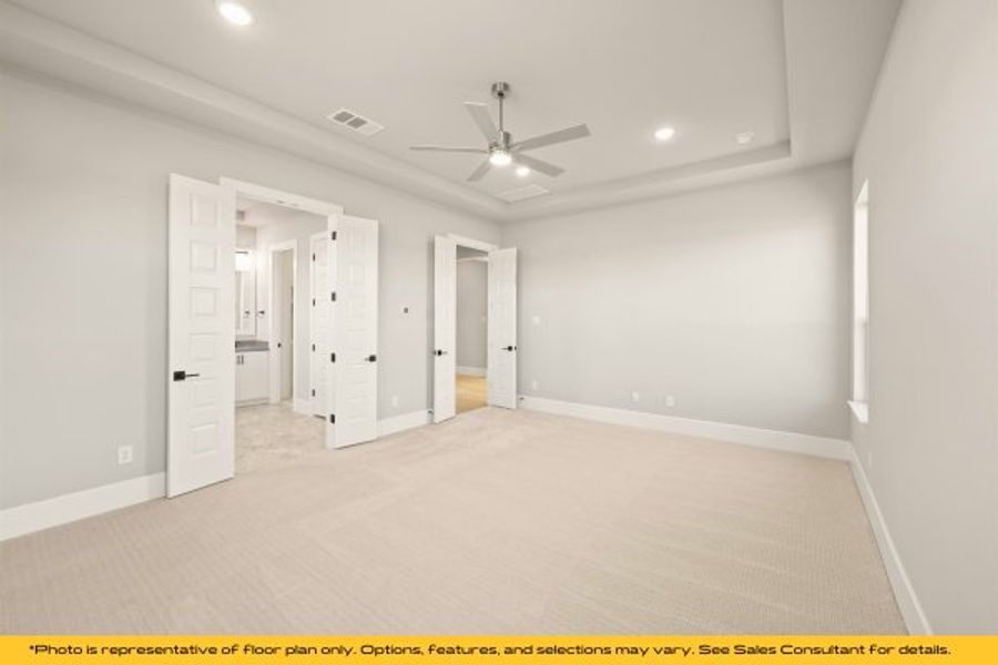 Representative unfurnished interior of a home built from the Tahoe by Stonefield Homes in Heath Golf and Yacht Club, Rockwall (Image 46).