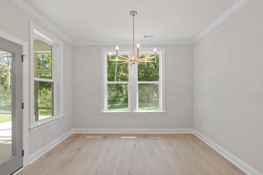 Representative unfurnished interior of a home built from the The Ellery by RobuckHomes in Baylee Ridge, Selma (Image 106).