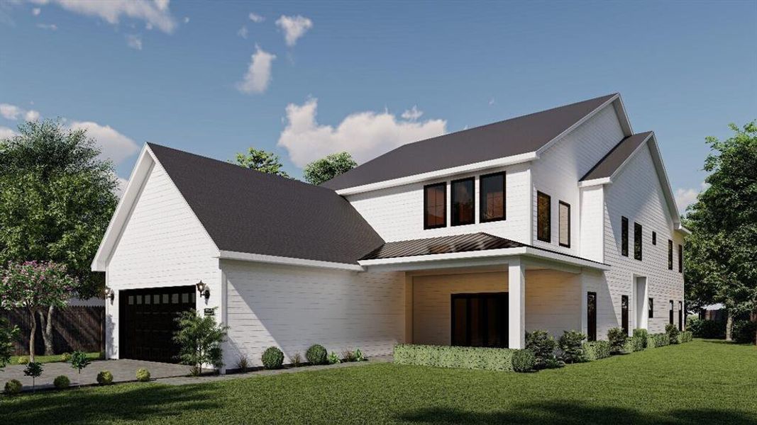 Rendering of 5940 Bryan Pkwy - rear elevation