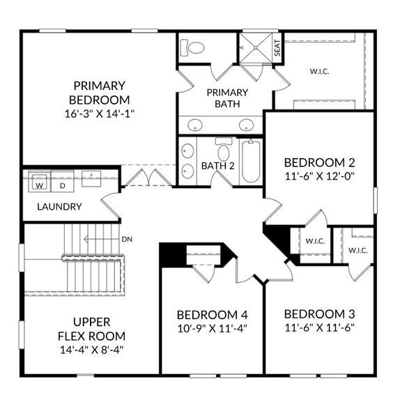 2D floor plan layout for the The Maisie II by Stanley Martin Homes in Croftside Single Family Homes, Powder Springs, GA (Image 6). 2D floor plan layout for the The Maisie II by Stanley Martin Homes in Croftside Single Family Homes, Powder Springs, GA (Image 6).