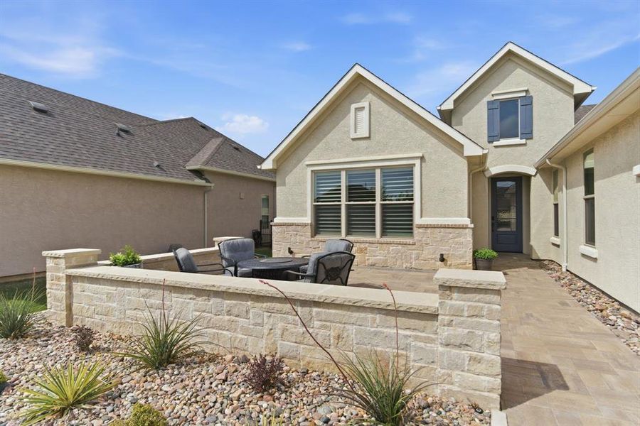 Exterior details and patio area of a home in , Denton (Image 4).