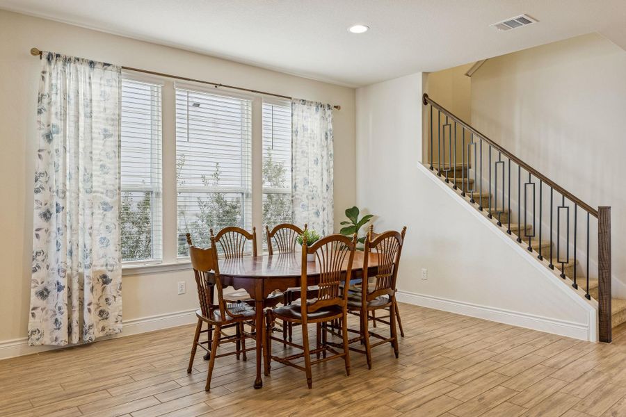 Spacious dining area