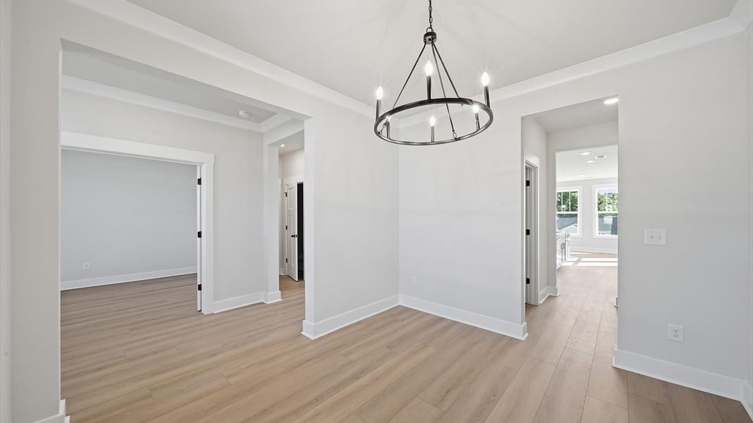 Furnished interior view inside a new home in Kayfield at Midway, Anderson (Image 7).