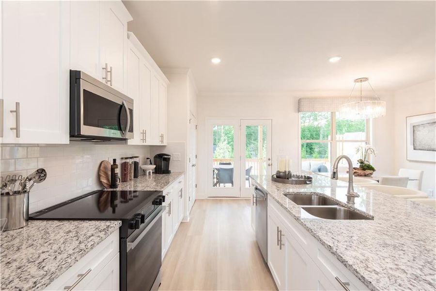 Furnished interior view inside a new home in Towns at Enclave, Lawrenceville (Image 14).
