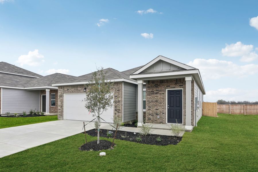 Representative exterior photo of a completed home built from the Sterling by Starlight Homes in Cordova Trails, Seguin, TX (Image 2). Representative exterior photo of a completed home built from the Sterling by Starlight Homes in Cordova Trails, Seguin, TX (Image 2).
