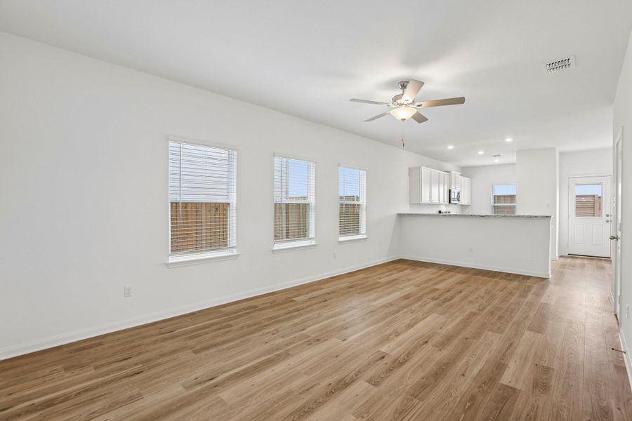 The openness of the main floor is a major highlight of the Marek plan