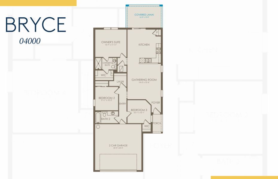 2D floor plan layout of this home in Caloosa Cove, Labelle, FL (Image 4).