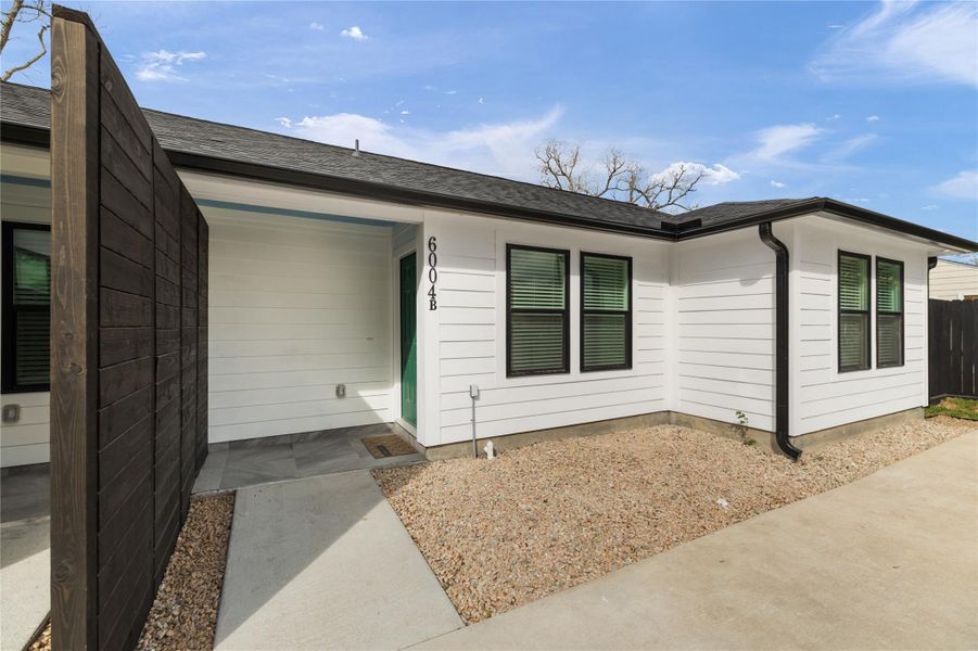 Unit B Front Entry Unit B Front Entry