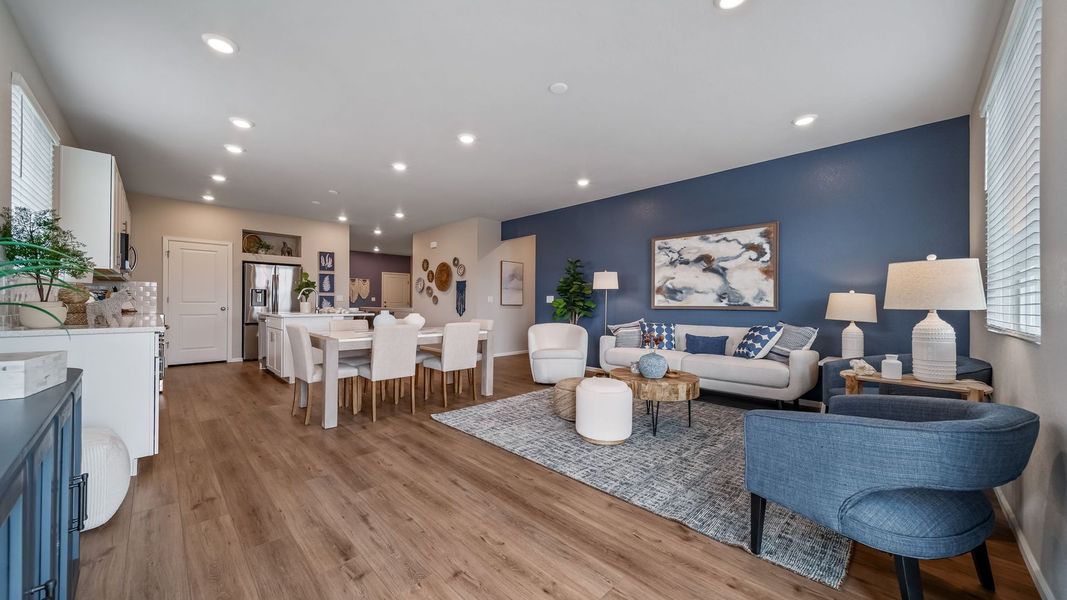 Furnished interior view inside a new home in Thompson River Ranch, Johnstown (Image 14).