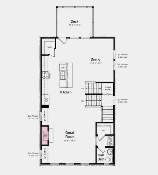 2D floor plan layout of this home in Hampton Trace, Marietta, GA (Image 5).