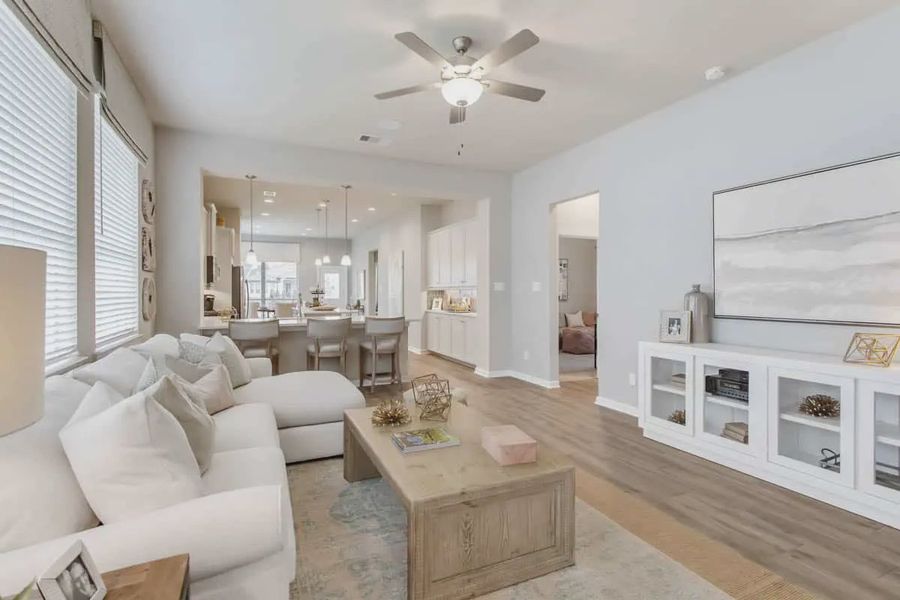 Representative furnished interior of a home built from the Adele by Chesmar Homes in Confluence, Marion (Image 3). Representative furnished interior of a home built from the Adele by Chesmar Homes in Confluence, Marion (Image 3).