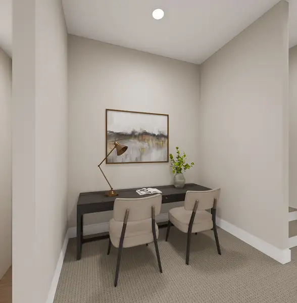 Representative furnished interior of a home built from the Ellington by Grenadier Homes in The Townhomes at Swan Lake Estates, Dallas (Image 8).