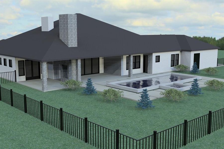 Exterior rendering of this home design in , Heath, TX (Image 6).